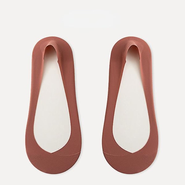 5 par/parti sokker til damer Bomuld skridsikker silikone sommer usynlig No Show Low Cut Kort Tynde Åndbar Sko Sort Hvid-5 Par,eur 35-40 Red 5 Pairs Uniform code