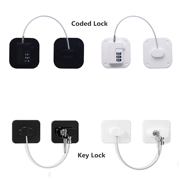 Skabslås Køleskabslås white Coded Lock