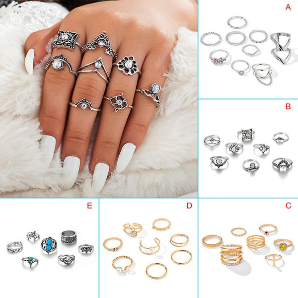 1 Set Ring Finger Hoop Presentdekoration Charm Smycken För Kvinnor Lady Bröllopsfest I