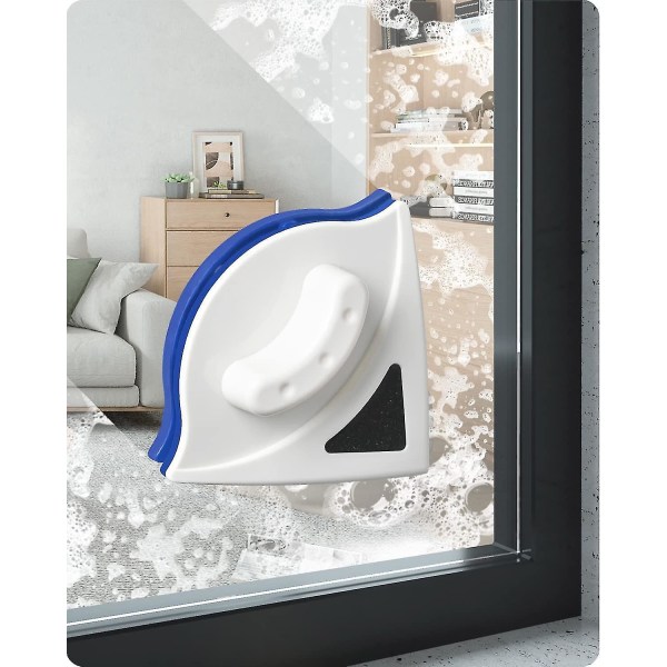 Magnetisk vindu Dubbelsidig fönsterputs Fönsterputs Tvättutstyr Torkarverktøy for 3-8 mm glasstykk