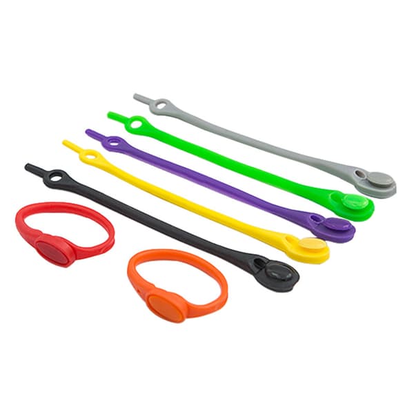 Forpackning med 12 spetsfria elastiska vattentäta lata skosnören farveglada elastisk silikonskosnören Black