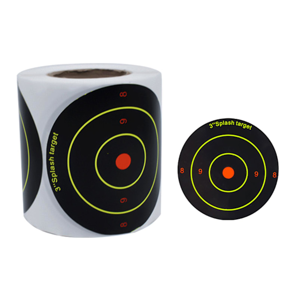 200 st/Rullskjutande måladhesiv skjutmål Splatter R black yellowA One-size
