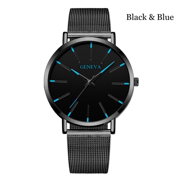 GENEVA Watch Armbandsur Quartz Black&Blue