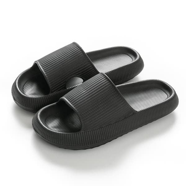 Kvinnor Tjock Platform Cloud Tofflor black 42-43(270mm)