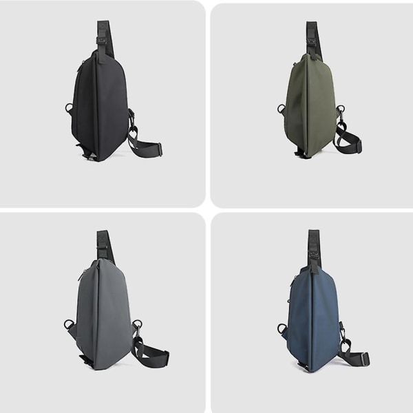 Slingväska för män Mode Casual Crossbody-väska Bärbar ryggsäck med stor kapacitet Gray