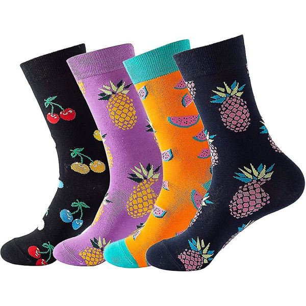 Roliga strumpor För Lmell Män Nyhet Färgglad Funky Rolig bomullsklänning Crew Socks Fancy Gift