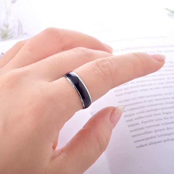 Mood Ringe Til Voksne & Børn - 2 Stk Mood Ringe Til Mænd & Kvinder Skift farve Ringe - Drenge & Pige Mood Ring Rustfrit stål Bånd Mood smykker Size9 - Size10