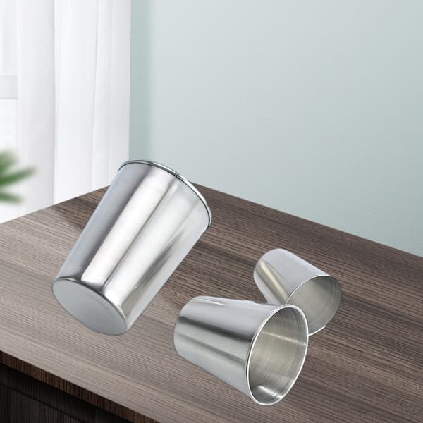 Rostfritt stål vinglas set + 4 bärbara koppar 30/70/170 ml 70ml