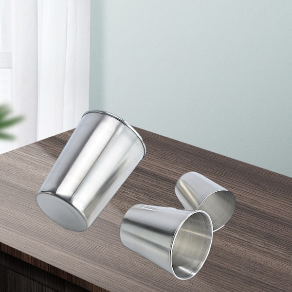 Rustfrit stålvinsglas sæt + 4 bærbare kopper 30/70/170 ml 70ml