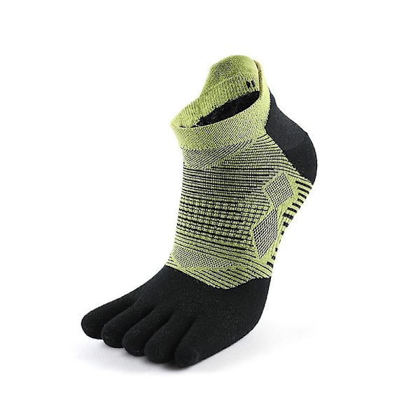 Tåstrumpor Herr Dam Athletic Running Coolmax Five Finger Ankel/crew strumpor, Bekväm Andas Lättvikt Green 39-42