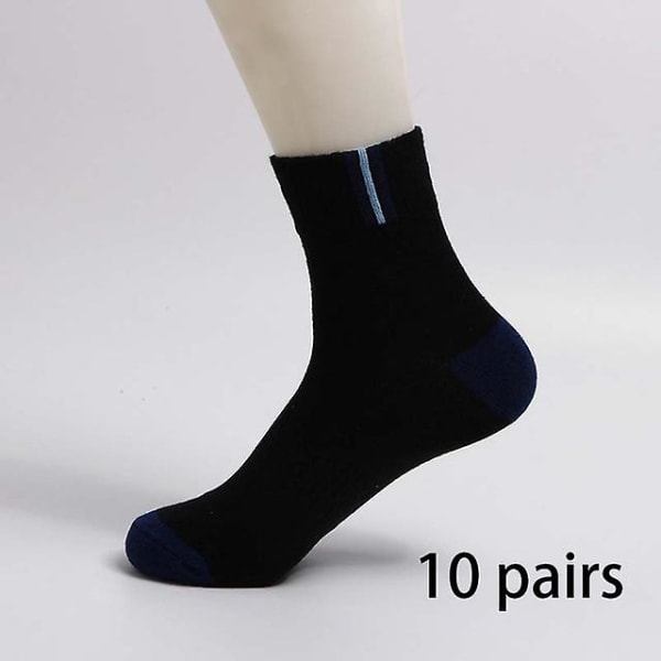 10 Pair Men&#39;s Cotton Sports Socks Short Mouth Fashion White Casual Socks Spring High Quality Socks Men-c1,eur Size 39-45 C1 Uniform code