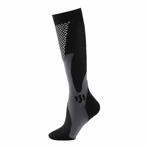 Herre Sport kompressionsstrømper Unisex Run Nurse Sokker Til Ødem Diabetes åreknuder Black(2Pair) S-M(EU34-39)