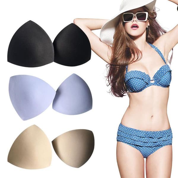 3 par Triangle Bra Pad Pad Bra Insert vaahtomuovi rintakehän push up pehmusteet