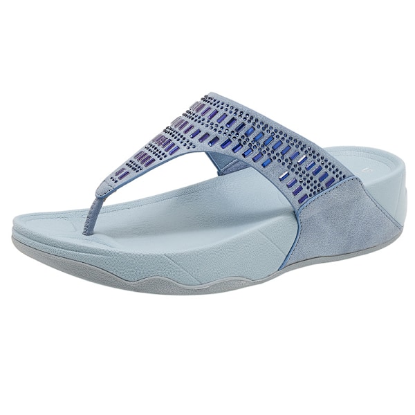 Motete utendørs diamant flip flops sommer tykk-sålede strandsandaler Blue