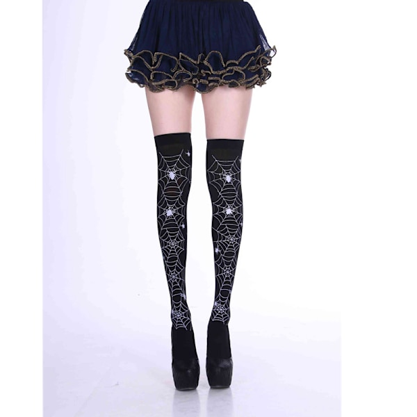 5 delar Spider Weave Tights Strumpor, Svarta, One Size