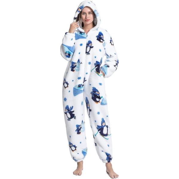 Kvinners One Piece Animal Pyjamas Grey Shark S