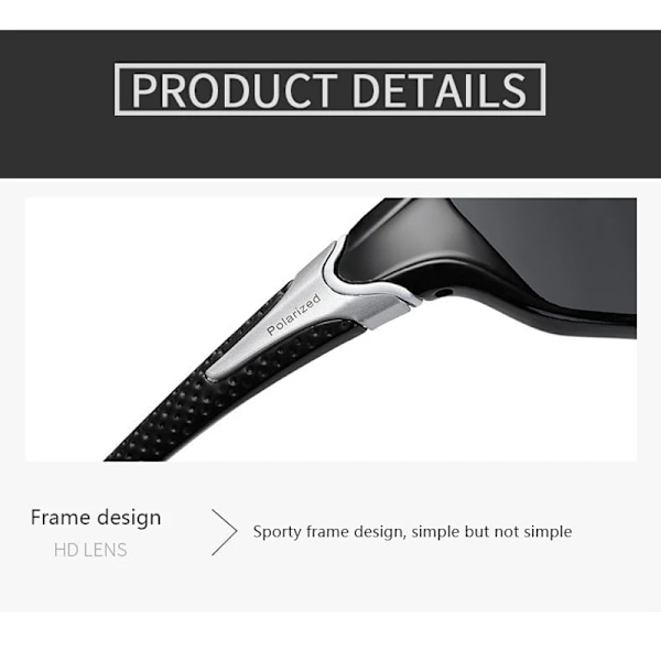 Fotokromiske Cykelbriller Herre Solbriller Damer Landevejscykel Briller Polariserede til cykel Sportsbriller Cykelbriller Mtb BLACK LEG RED LEN
