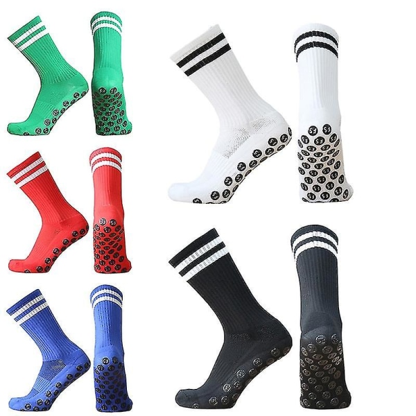 Nye Fs Menn Dame Stripe Ensfarget Anti Slip Fotball Sokker Sports Grip Fotball Sokker A-green