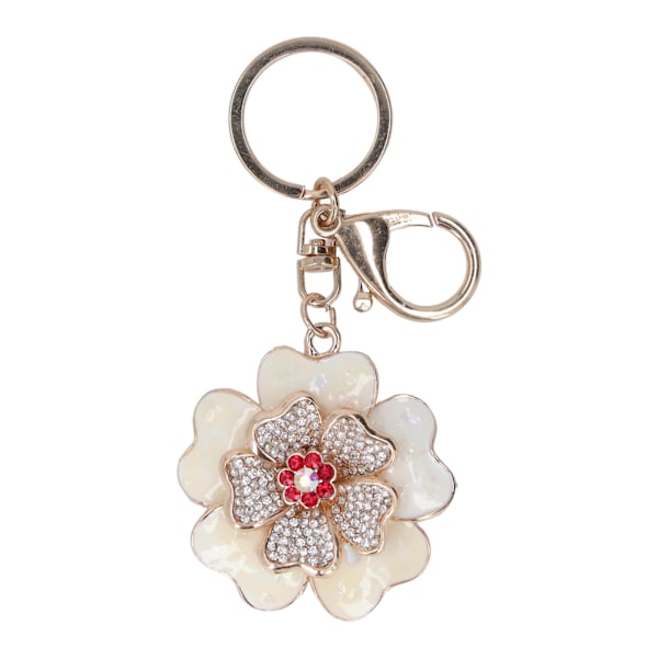 Peony Flower Keychain with Exquisite Details and Smooth Metal Surfaces for Bag Pendant Decor and Gift Decoration