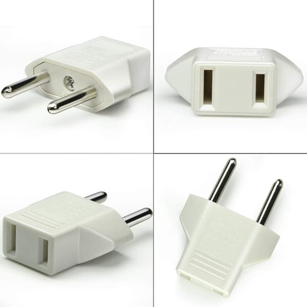 US til EU Adapter - Hvid