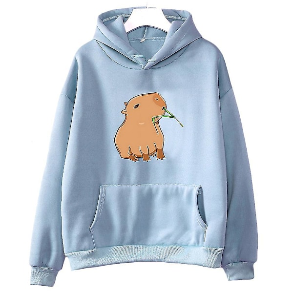 Funny Capybara Print Hoodie Women/men Kawaii Cartoon Tops Sweatshirt For Girls Unisex Fashion Harajuku Graphic Hooded Pullovers-G .i red red M
