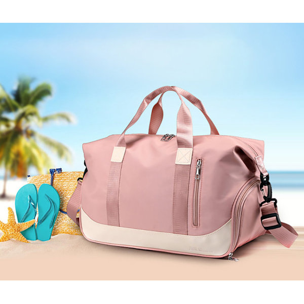 Sportbag med skofack og våtfack, unisex Pink