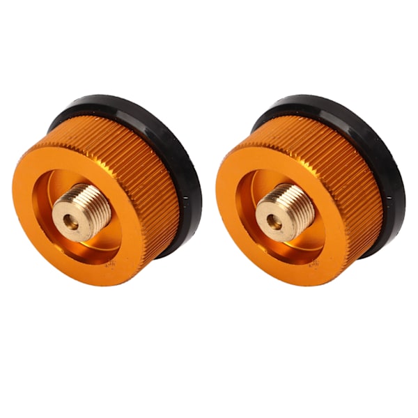 Lätt Bärbar Propanadapter med Automatisk Avstängning för Campingspisar - 2-pack, Tillverkad av Hållbart Nylon, Koppar och Aluminiumlegering