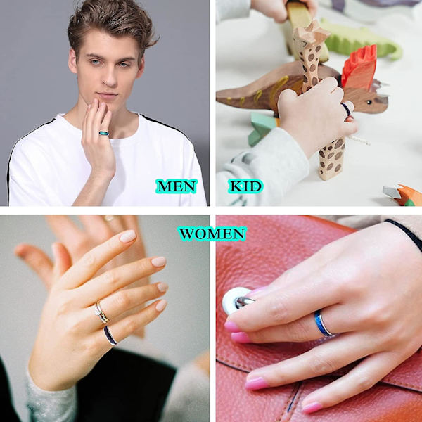 Mood Ringe Til Voksne & Børn - 2 Stk Mood Ringe Til Mænd & Kvinder Skift farve Ringe - Drenge & Pige Mood Ring Rustfrit stål Bånd Mood smykker Size9 - Size10