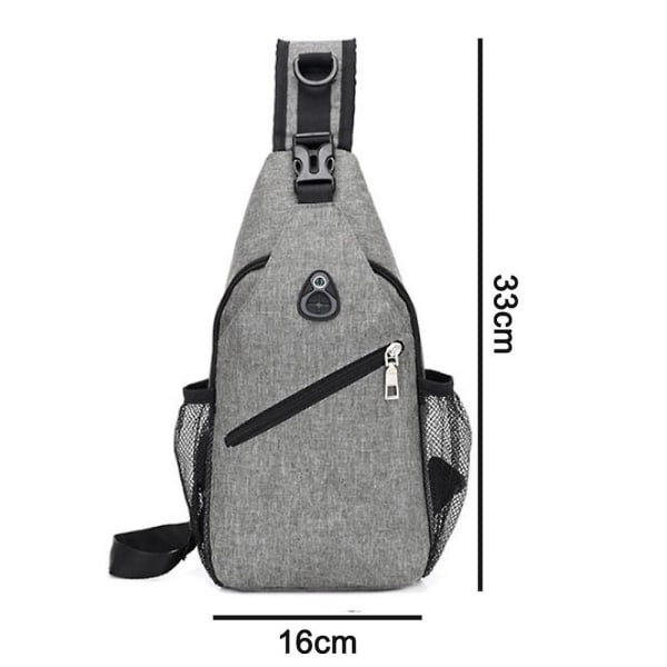 1 stk Sling ryggsekk, Multipurpose Crossbody Skulderveske Reise Vandring Dagsekk