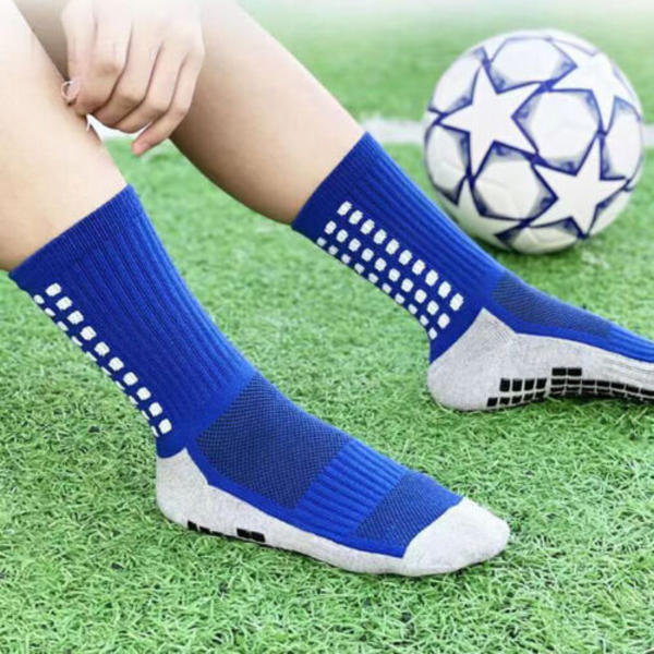 Sportsockor Fotbollsstrumpor Anti-halkstrumpor Gripsockor Blue