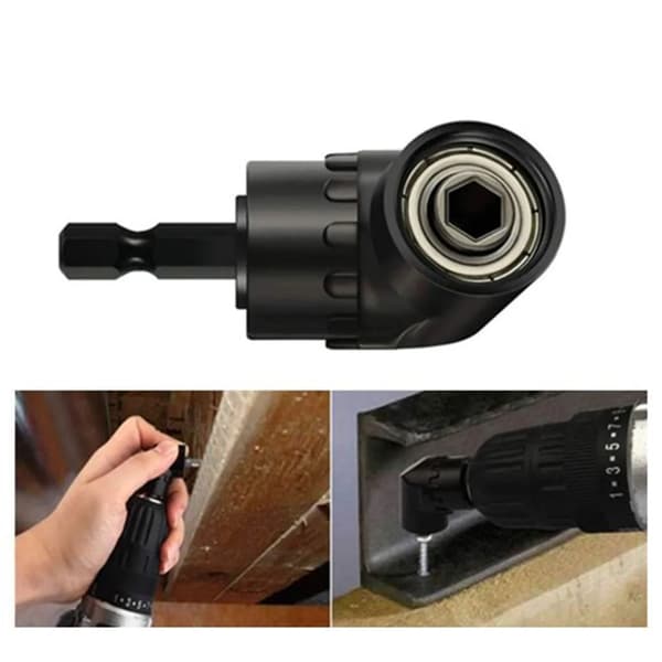 4 stk boradapter 105° vinklet bits 1/2 tommer 3/8 tommer 1/4 tommer 360° pipeadapter for mutter skrue 0.2