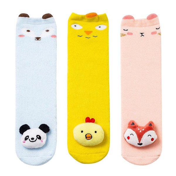 3 paria baby polvisukat tytöille pojille unisex sukat puuvillaiset talvisukat C M