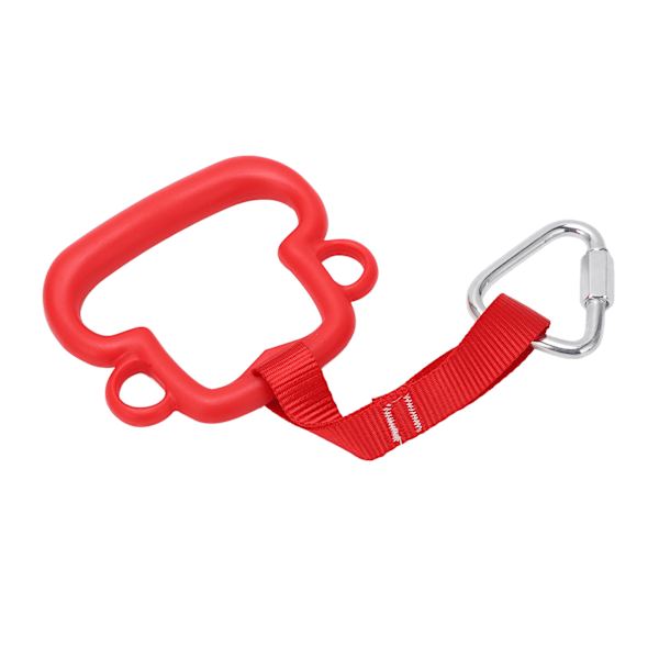 Gymnastikring til børn ABS Monkey Style Pull Up Ring med hængestrop Udendørs Børneklatreudstyr Rød