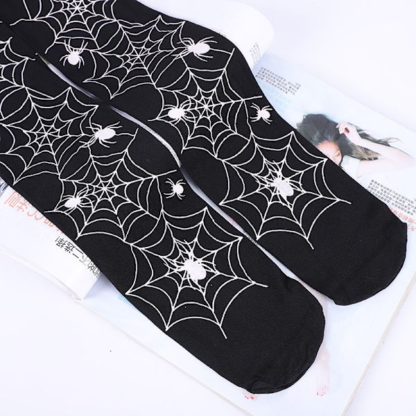 5 delar Spider Weave Tights Strumpor, Svarta, One Size
