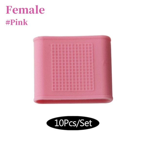 10 st / set Finger silikon för Skydd för fingerstöd kompression, finger för skydd för alla spor Pink 0.02