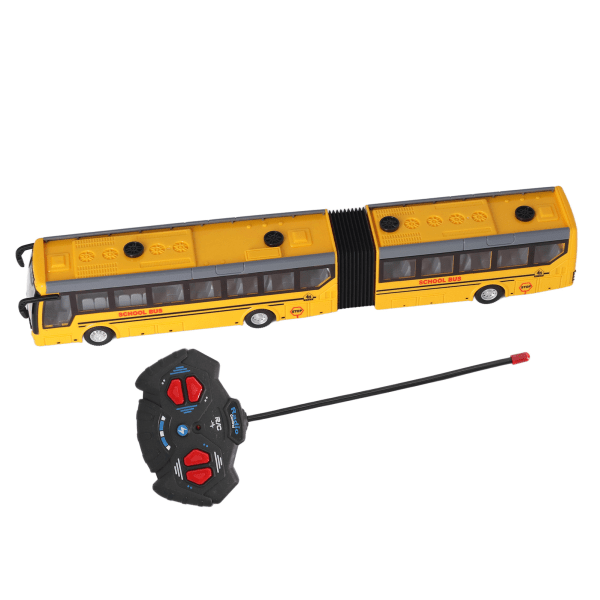 Fjärrstyrd buss, simulerad körning, uppladdningsbar, gul skolbuss för barn
