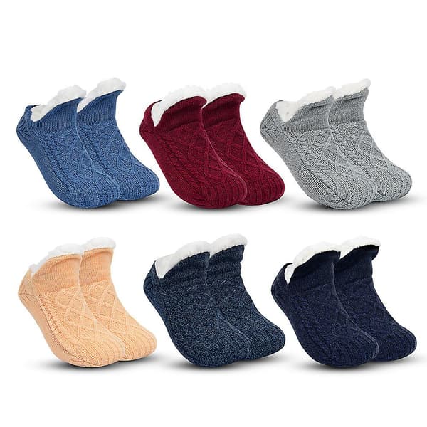 Tjocka varma Slipperstrumpor för kvinnor red 24cm
