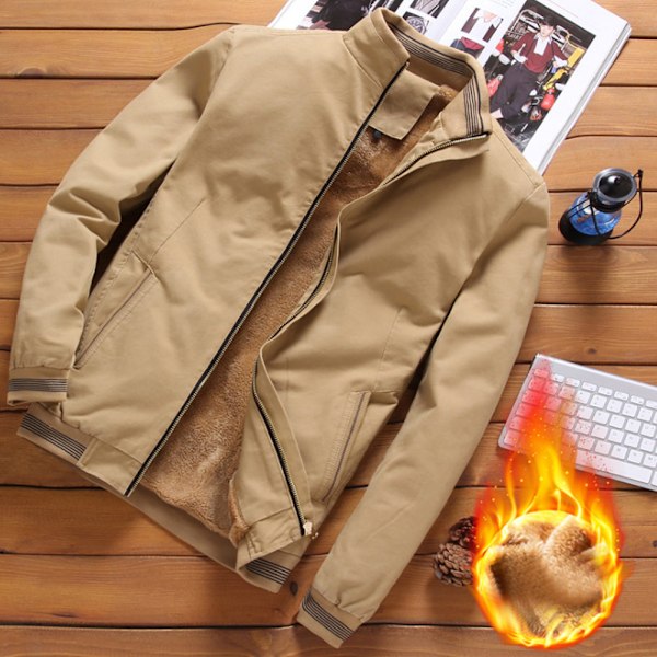 Herrejakker Vinterjakker Mote Casual Kappa Klær for Menn Slim Stand Collar b b 5xl