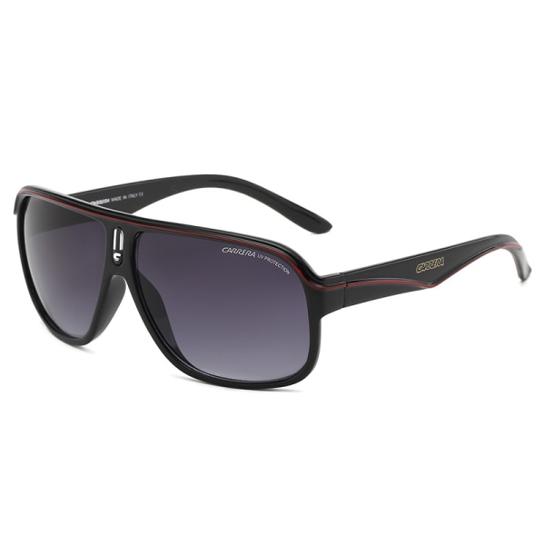 Samma sarja nya fashionabla solglasögon för män och kvinnor, nya glasögon Bright black red line gradient gray