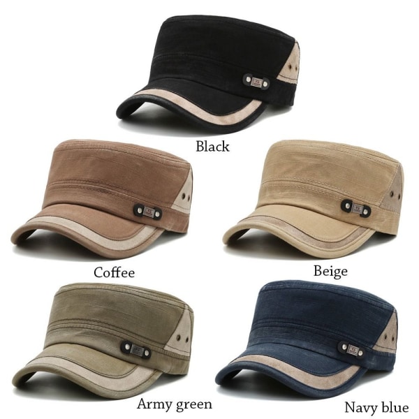 Sommer Camouflage Arm Hat Mænd Camo Military Cadet Combat Fishing Baseball Cap Coffee