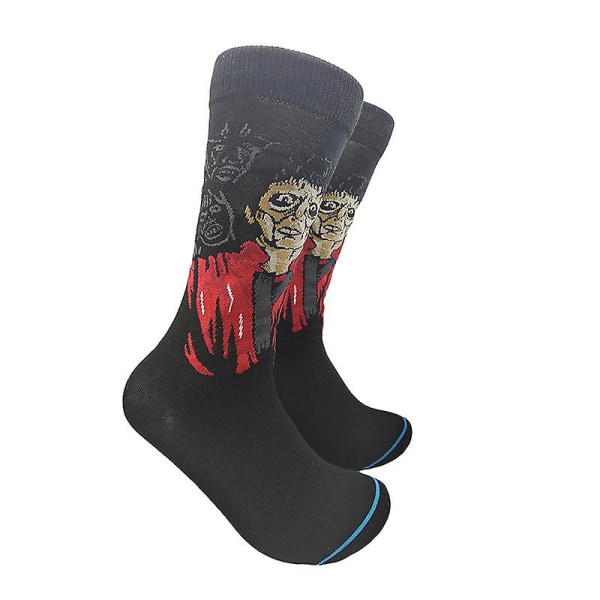 Good Luck Cotton Sock Miesten hauskat Halloween-sukat, aikuisille H