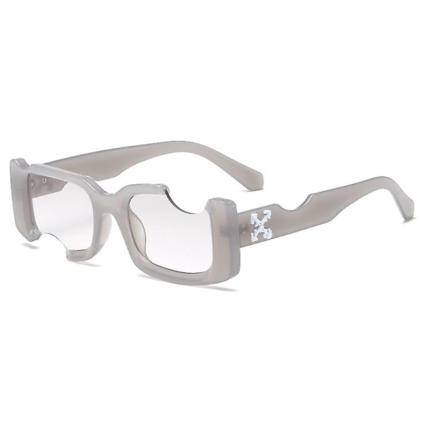 Solbriller Kvinder Hip Hop Solbriller Mænd Gap Broken Hole Design Glasses Light gray sheet