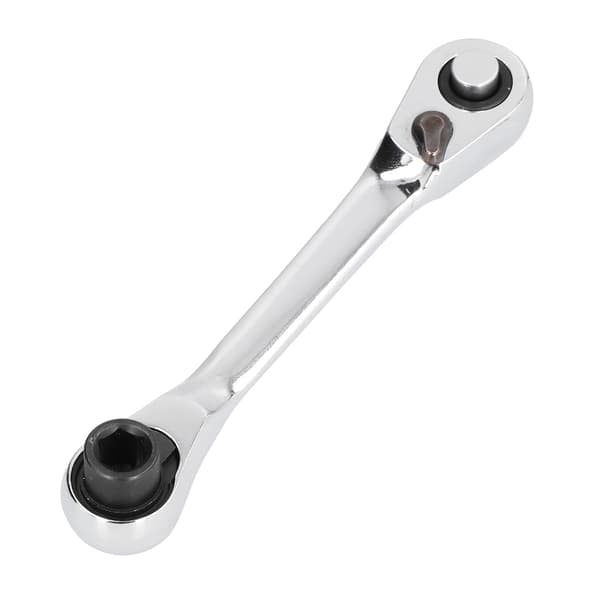 Mini 1/4\" Topnøgle med 72 Tænder - Hurtig Hex Skruetrækkerbitdriver & Dobbeltanvendelse Nøgle