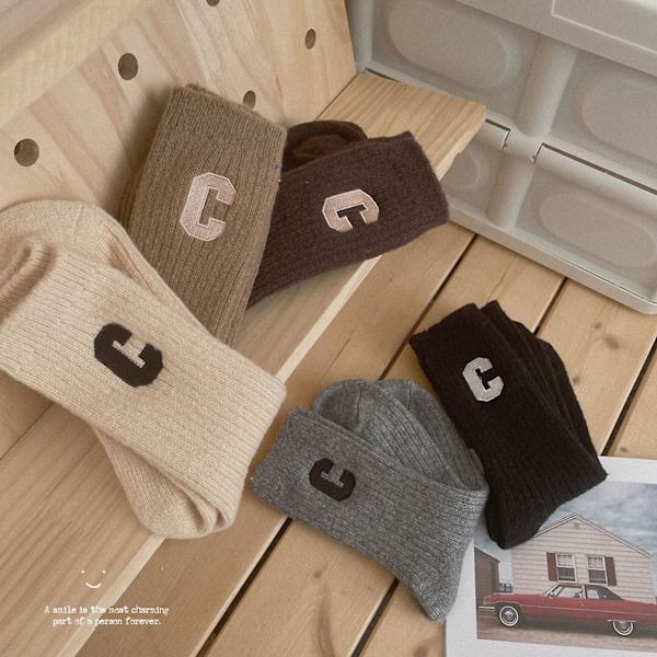 Casual Crew Strumpor Dam Manschett C Print Cozy Crew Supermjuka strumpor för kvinnor Slipperstrumpor Black