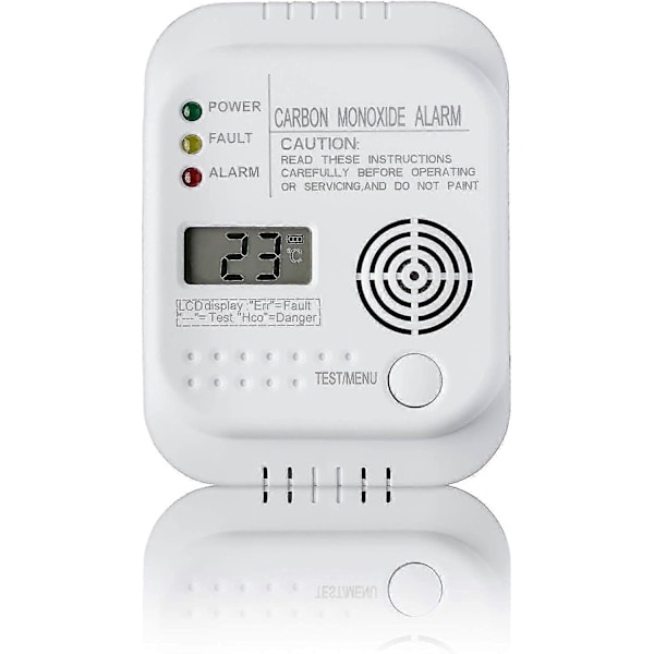 Karbondioksiddetektor, Batteridrevet, Gassdetektor Med Display Og Temperaturmåler