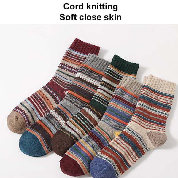 Vinterstrumpor för kvinnor presentförpackning Gratis storlek Tjock Ull Mjuk Varm Style 3