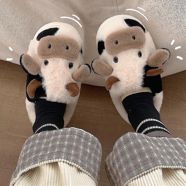 Søde dyr kvinder piger fluffy vinter varme hjemmesko Cows 1 40-41