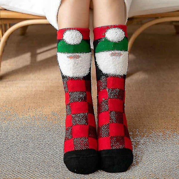 Söta varma strumpor Thicken Plus Cotton Vinter Damstrumpor Jul Kawaii strumpa Xmas Present Hem Golv Rum Rolig Sock S style 12