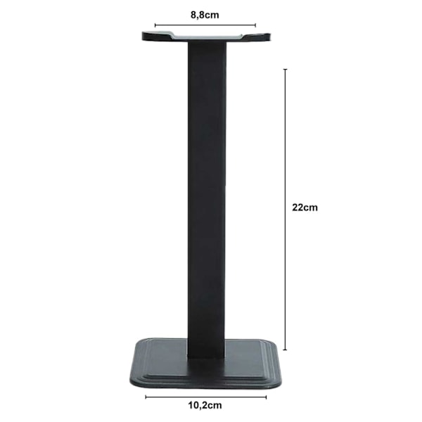 Svart Hodetelefonstativ Hodetelefonholder Headsetstativ Stativ for Hodetelefoner svart black