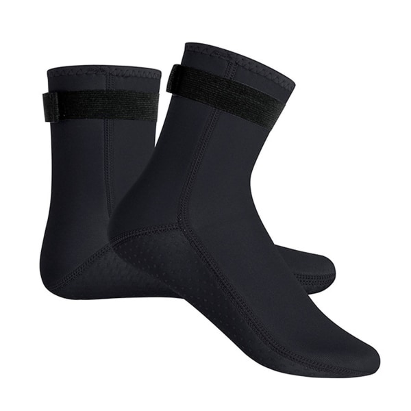 1 Pair Diving Socks Wear-resistant Elasticity Non-slip Neoprene Beach Surfing Booties Water Sport Supply Black XL